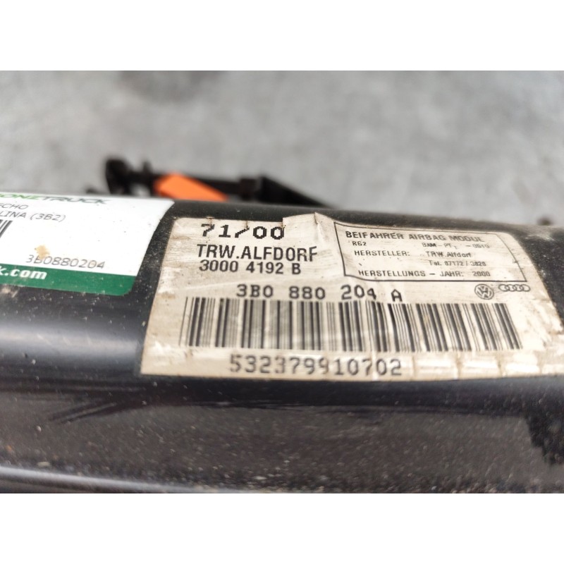 Recambio de airbag delantero derecho para volkswagen passat berlina (3b2) comfortline referencia OEM IAM 3B0880204 4