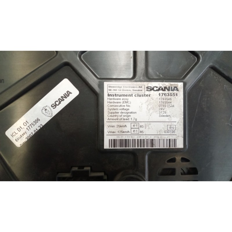 Recambio de cuadro instrumentos para scania serie p/g/r (c-clase) 11.7 diesel referencia OEM IAM 1763551 2
