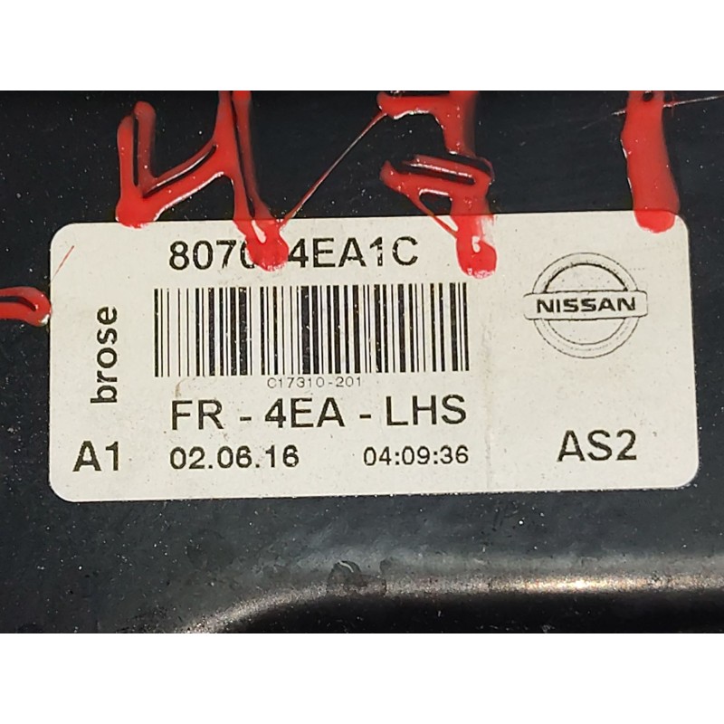 Recambio de elevalunas delantero izquierdo para nissan qashqai ii (j11, j11_) 1.5 dci referencia OEM IAM 807014EA1C - Negro 2