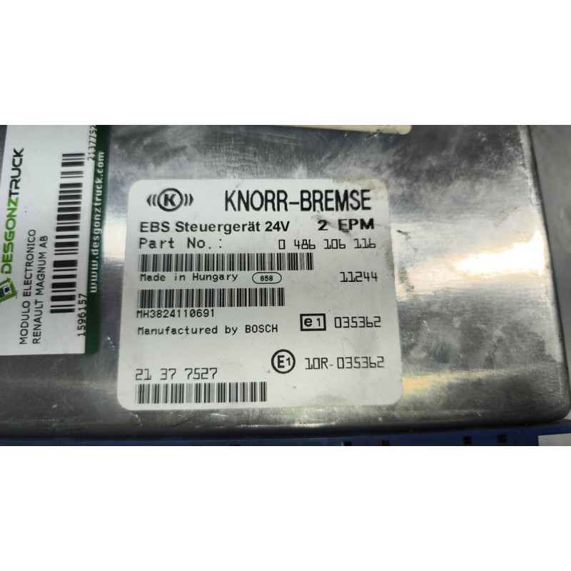 Recambio de modulo electronico para renault magnum ab diesel referencia OEM IAM 21377527 0486106116 - Azul 5