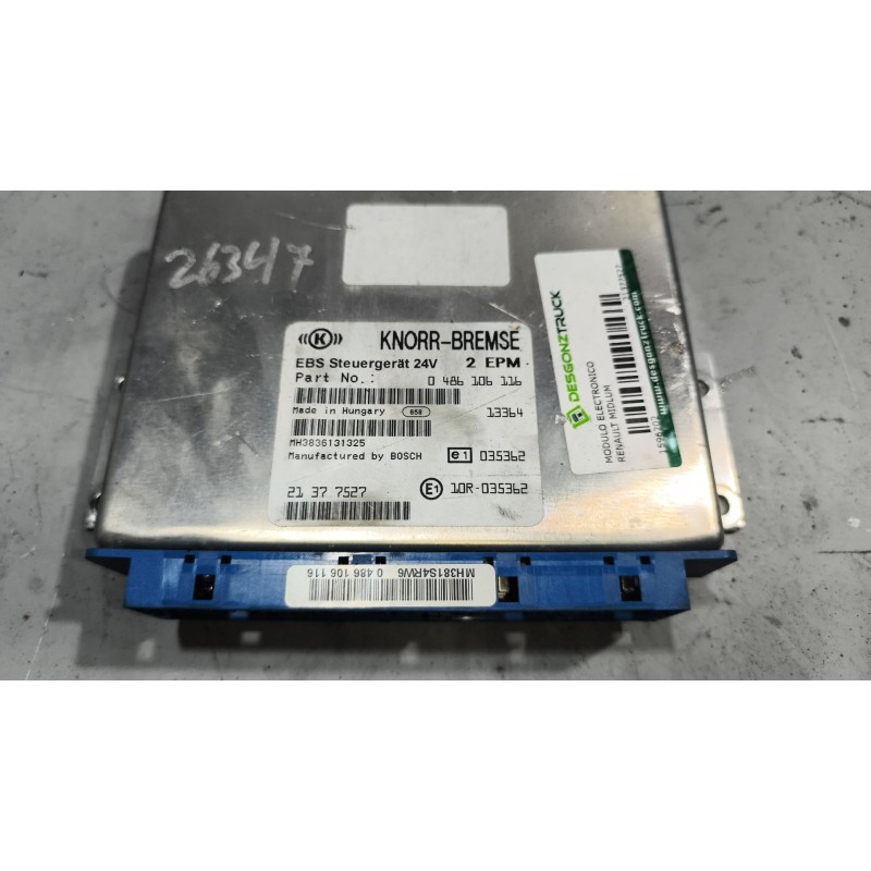 Recambio de modulo electronico para renault midlum fg 220.10 e5 corto referencia OEM IAM 21377527 0486106116 - Blanco 7