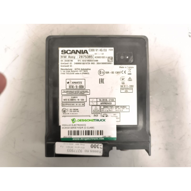 Recambio de modulo electronico para scania serie p/g/r (c-clase) fsa r450 (4x2) largo cr 19 a referencia OEM IAM 2961080 2875385 - Blanco