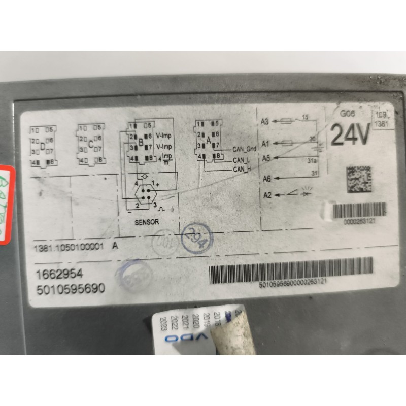 Recambio de tacografo para daf serie lf45 desde 06 referencia OEM IAM 13811050100001 0000263121 1662954 - Blanco 5