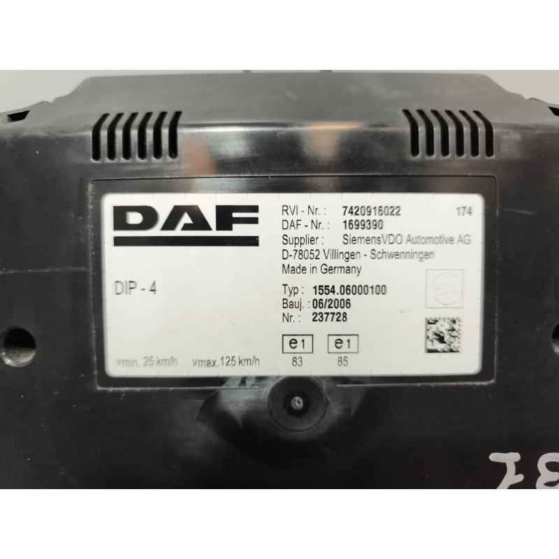 Recambio de cuadro instrumentos para daf serie lf45 desde 06 referencia OEM IAM 1699390 7420916022 - Blanco 3