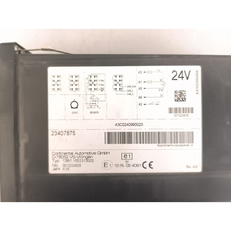 Recambio de tacografo para renault serie t 12.8 diesel referencia OEM IAM 13811552313002 00102224828 23407875 - Blanco 4