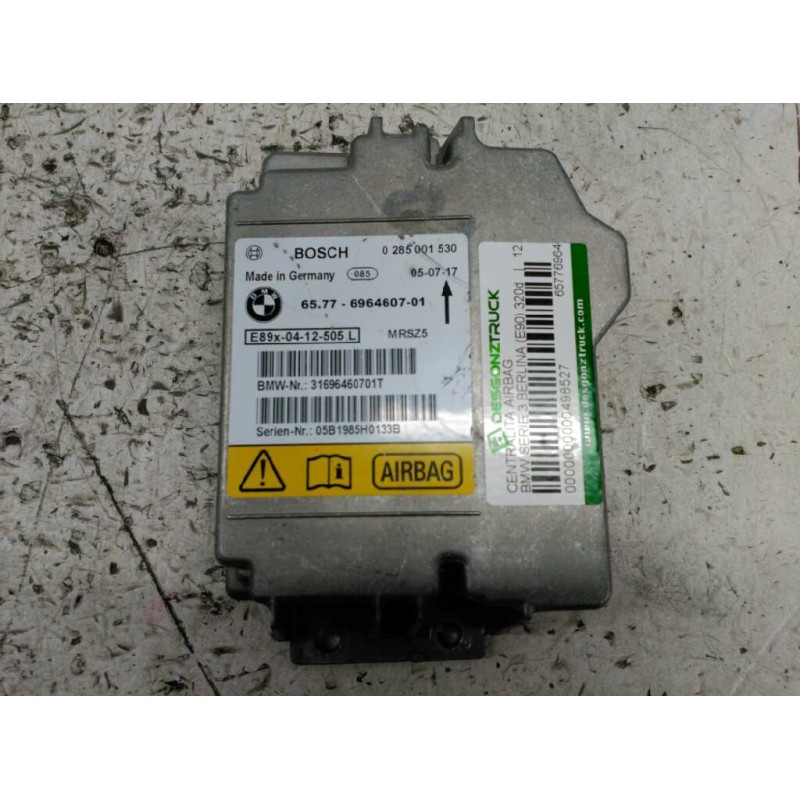 Recambio de centralita airbag para bmw serie 3 berlina (e90) 320d referencia OEM IAM 6577696460701 0285001530 BOSCH