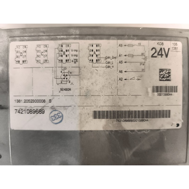 Recambio de tacografo para renault premium route 2006 10.8 diesel referencia OEM IAM 13812052300008 0001399044 7421089689 2