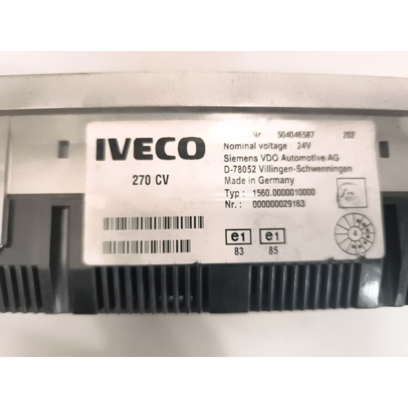 Recambio de cuadro instrumentos para iveco eurocargo tector chasis  (modelo 180 e 28) tráfico urbano referencia OEM IAM 50404658 - Blanco 3