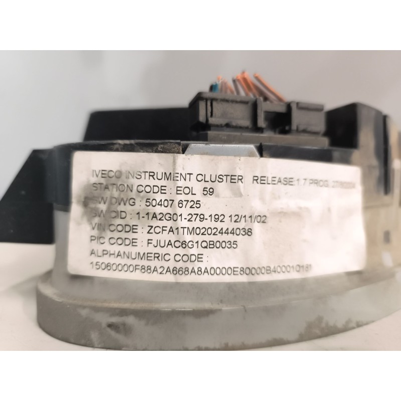 Recambio de cuadro instrumentos para iveco eurocargo tector chasis  (modelo 180 e 28) tráfico urbano referencia OEM IAM 50404658 - Blanco 6