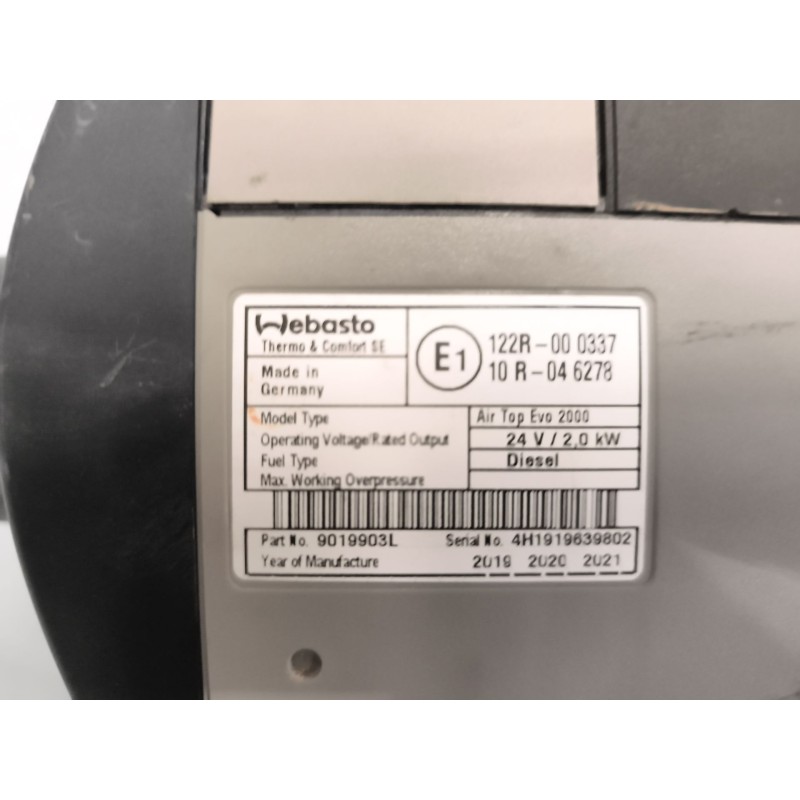 Recambio de motor calefaccion cabina para volvo fh 500 referencia OEM IAM AIRTOPEVO2000 23440197 WEBASTO - Blanco 5