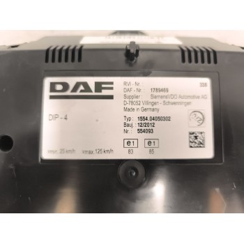 Recambio de cuadro instrumentos para daf serie xf105.460 12.9 diesel referencia OEM IAM 1789469  