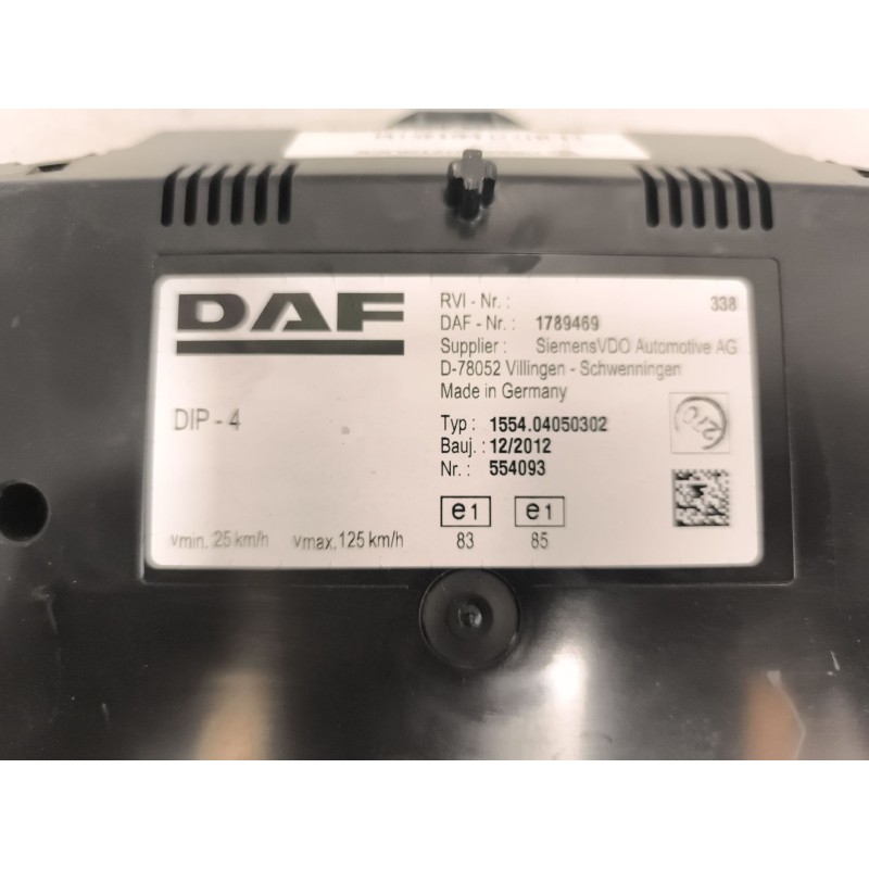 Recambio de cuadro instrumentos para daf serie xf105.460 12.9 diesel referencia OEM IAM 1789469 - Blanco 10