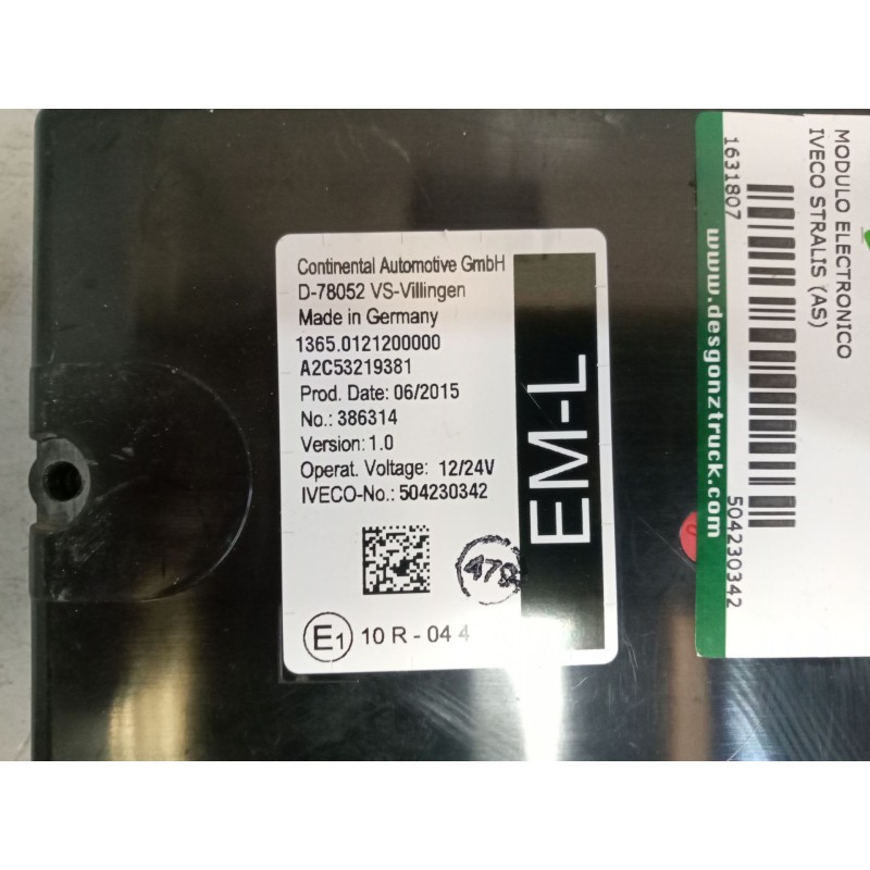 Recambio de modulo electronico para iveco stralis (as) 12.9 diesel referencia OEM IAM 504230342 - Blanco 6