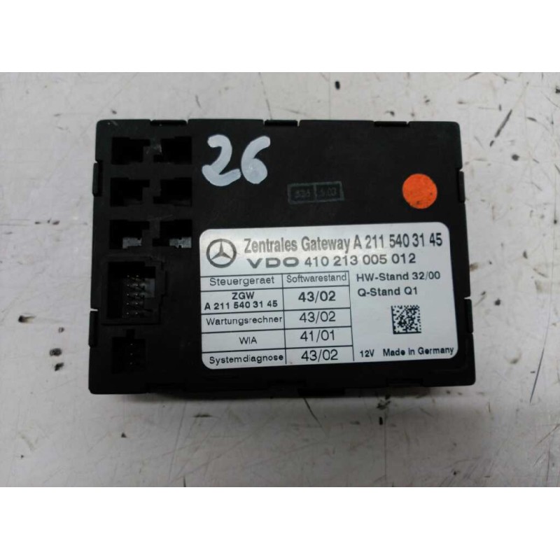 Recambio de centralita cierre para mercedes-benz clase e (w211) berlina e 270 cdi (211.016) referencia OEM IAM 410213005012 A211 - Negro