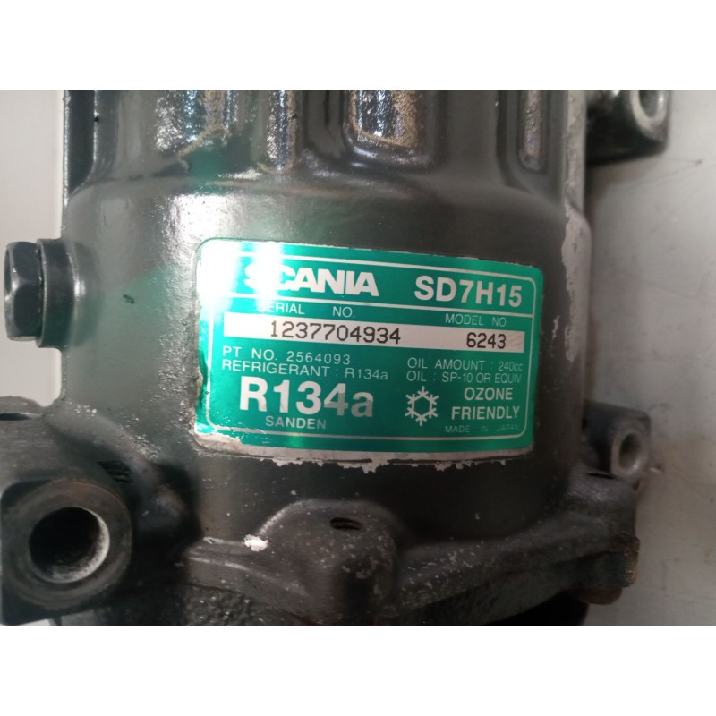 Recambio de compresor aire acondicionado para scania r i r 450 referencia OEM IAM 2564093 - Azul 6