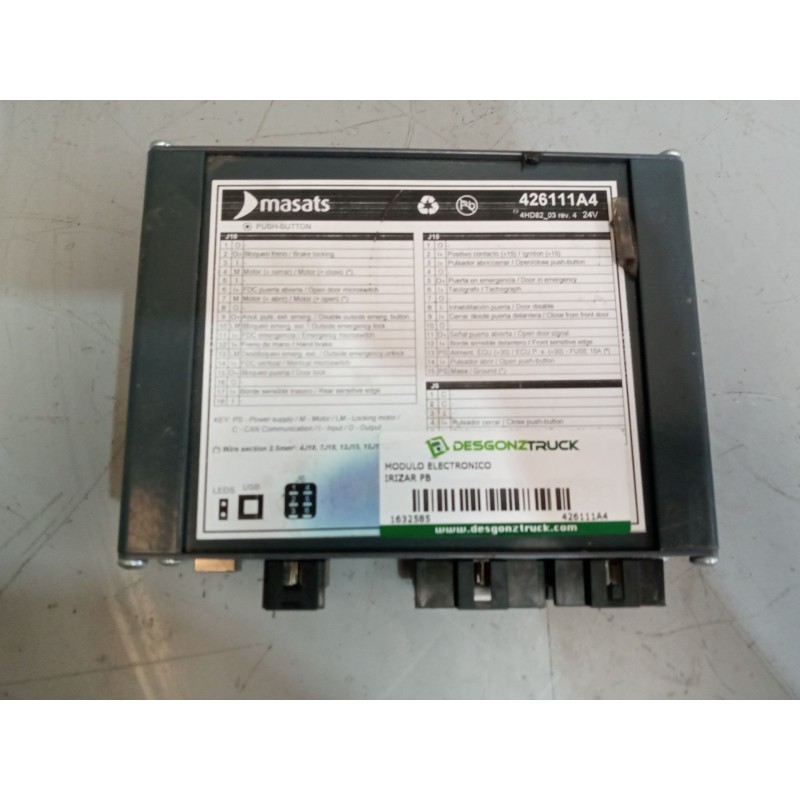 Recambio de modulo electronico para irizar pb pb 14, pb 14.6, pb 16 referencia OEM IAM 426111A4  