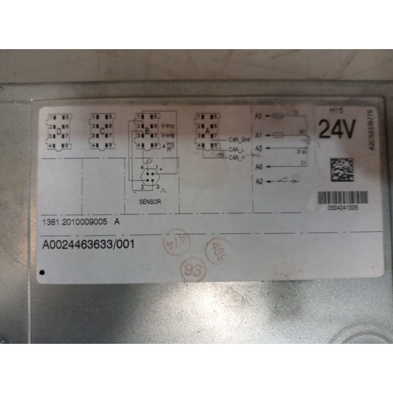 Recambio de tacografo para mercedes-benz axor 2-ejes 18 ton 2004  1843 4x2 om 457 la l (largo) referencia OEM IAM 13812010009005 4