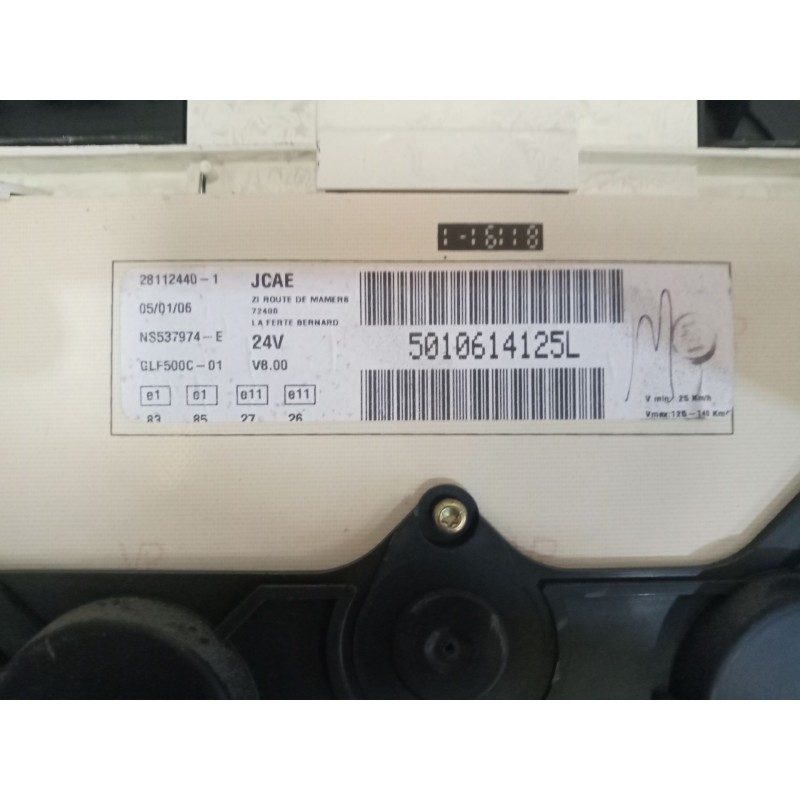 Recambio de cuadro instrumentos para renault hr 420.18/26 premium 01  chasis 4x2 420.18 larga distancia referencia OEM IAM 50106 6
