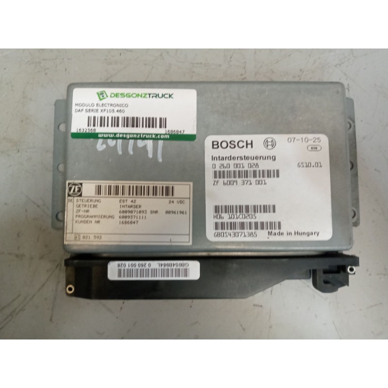 Recambio de modulo electronico para daf serie xf105.460 12.9 diesel referencia OEM IAM 1686847 0260001028 6009371001