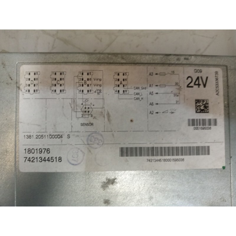 Recambio de tacografo para daf serie xf105.460 12.9 diesel referencia OEM IAM 13812051100004 0001595036 1801976 4