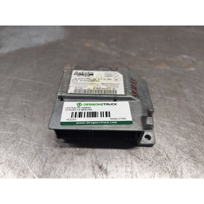 Recambio de centralita airbag para citroën c4 berlina exclusive referencia OEM IAM 9658137980 3