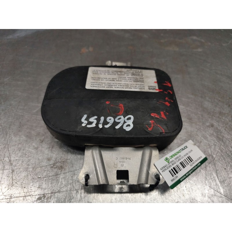 Recambio de airbag lateral derecho para mercedes-benz clase clk (w208) coupe 230 compressor (208.347) referencia OEM IAM 0027971 - Negro 3