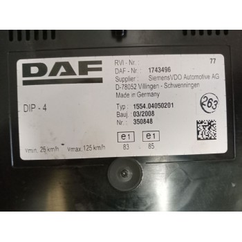 Recambio de cuadro instrumentos para daf serie xf105.460 12.9 diesel referencia OEM IAM 1743496  
