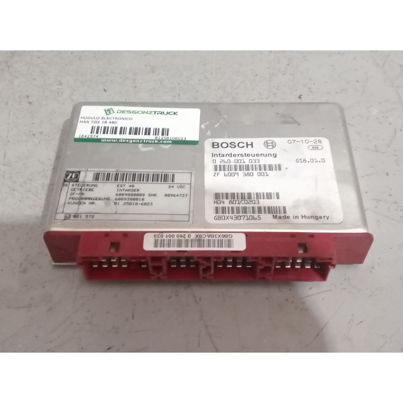 Recambio de modulo electronico para man tgx 18.480 12.4 diesel referencia OEM IAM 81258106023 0260001033 60093800001