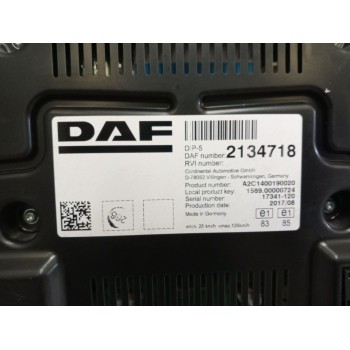 Recambio de cuadro instrumentos para daf serie xf euro 6 12.9 diesel referencia OEM IAM 2134718  