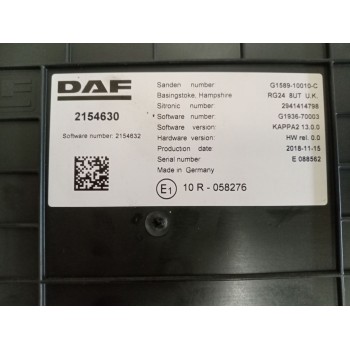 Recambio de modulo electronico para daf serie xf euro 6 12.9 diesel referencia OEM IAM 2154630  