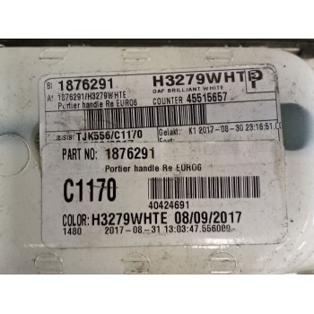 Recambio de cerradura puerta delantera derecha para daf serie xf euro 6 12.9 diesel referencia OEM IAM 1876291  