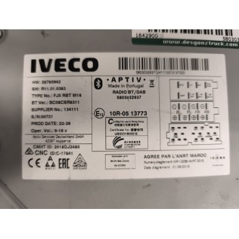 Recambio de sistema audio / radio cd para iveco daily vi furgoneta 33s16, 35s16, 35c16, 40c16, 50c16 referencia OEM IAM 58030329