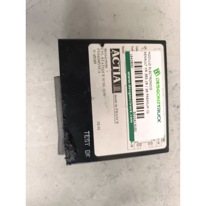 Recambio de modulo electronico para renault hr 385.18 / 26 premium e2 11.1 diesel referencia OEM IAM 5010415050  