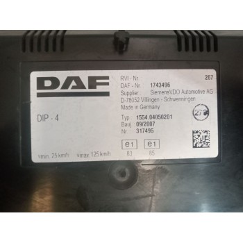 Recambio de cuadro instrumentos para daf serie xf105.510 12.9 diesel referencia OEM IAM 1743496  
