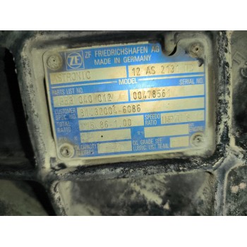 Recambio de caja cambios para man tgx 18.480 12.4 diesel referencia OEM IAM 12AS2131TD 1353040012 81320046086