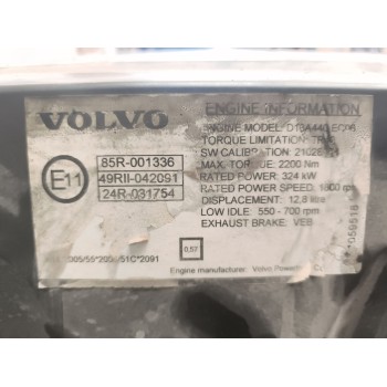 Recambio de despiece motor para volvo fh 440 12.8 diesel referencia OEM IAM D13A440EC06  