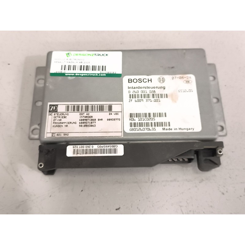 Recambio de modulo electronico para renault magnum ab 2005 12.8 diesel referencia OEM IAM 5010583063 0260001028 60093710001