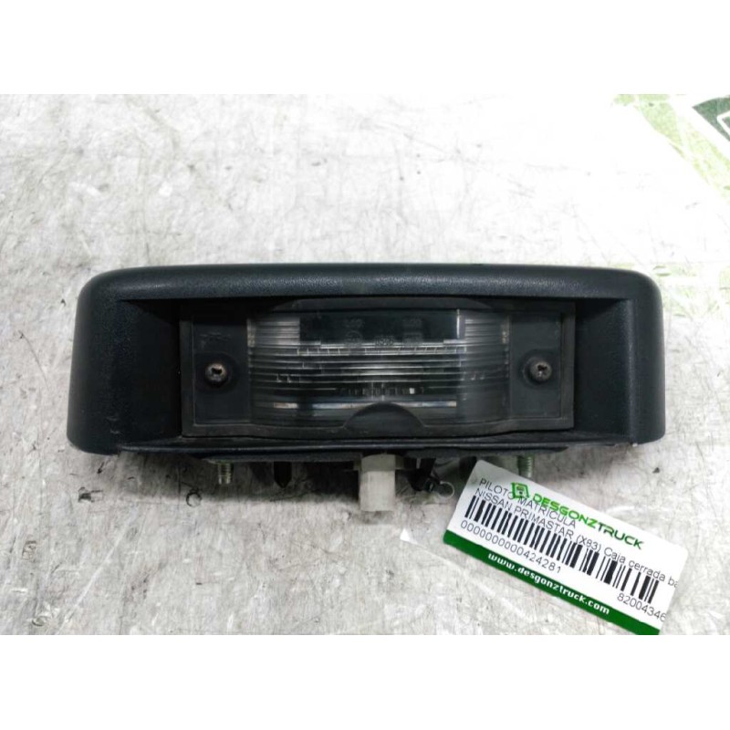 Recambio de piloto matricula para nissan primastar autobús (x83) dci 140 referencia OEM IAM 8200434687 2651000QAH 93854773