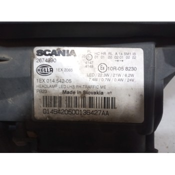 Recambio de faro izquierdo para scania s s460 referencia OEM IAM  2674390 