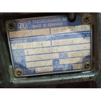 Recambio de caja cambios para man tgx 18.480 12.4 diesel referencia OEM IAM 1353041008 81320046089 