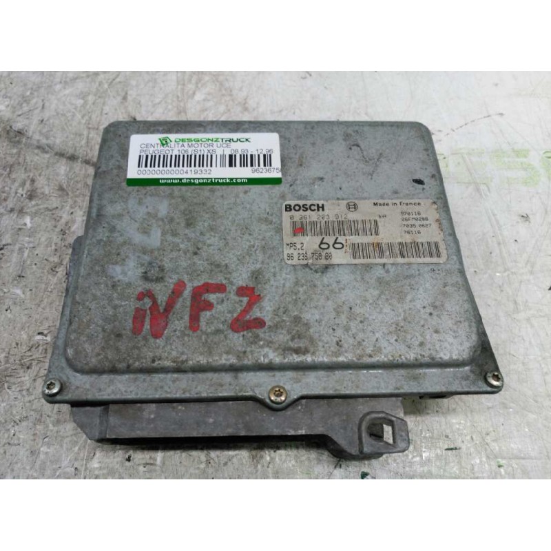 Recambio de centralita motor uce para peugeot 106 (s1) xs referencia OEM IAM 9623675880 0261203912 BOSCH