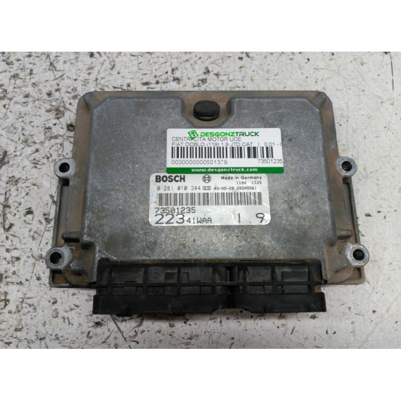 Recambio de centralita motor uce para fiat doblo (119) 1.9 jtd cat referencia OEM IAM 73501235 0281010344 BOSCH