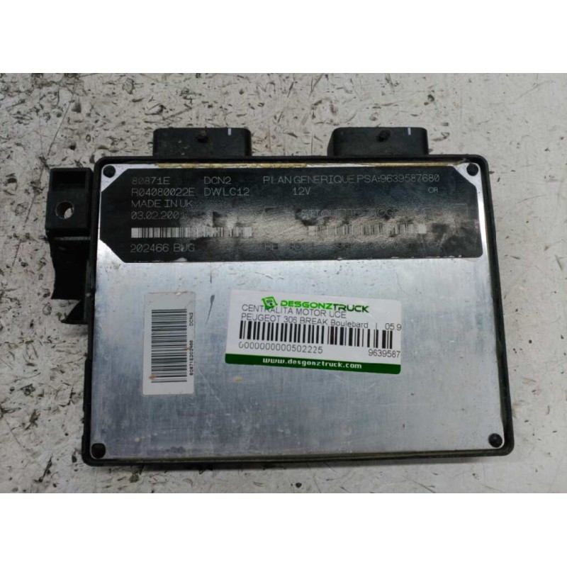 Recambio de centralita motor uce para peugeot 306 break boulebard referencia OEM IAM 9639587680 9640900080 