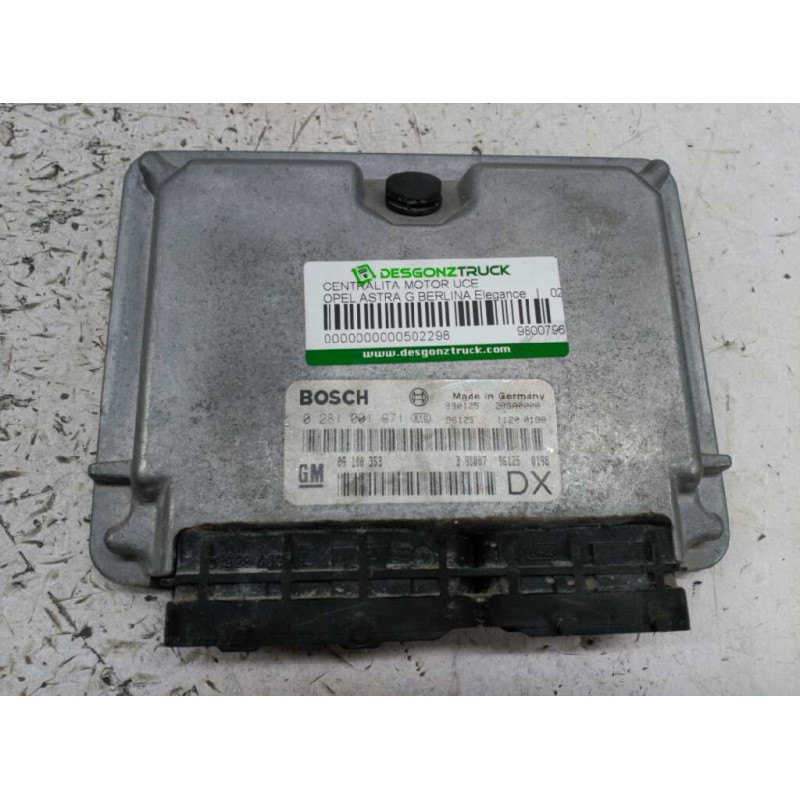 Recambio de centralita motor uce para opel astra g berlina elegance referencia OEM IAM 98007961250198 09180353 0281001971