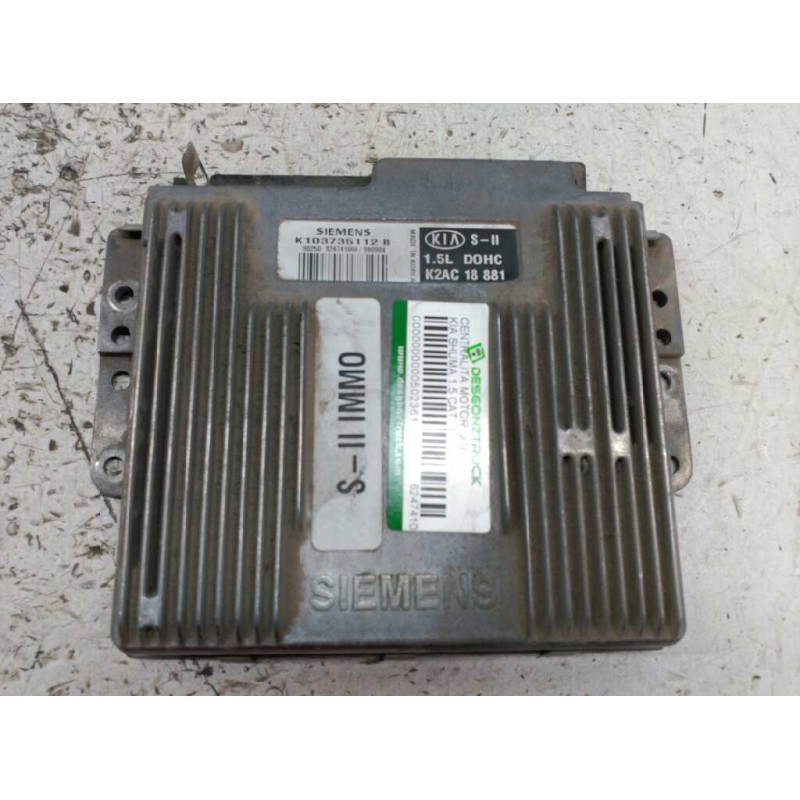 Recambio de centralita motor uce para kia shuma 1.5 cat referencia OEM IAM 824741066 18881 103735112B