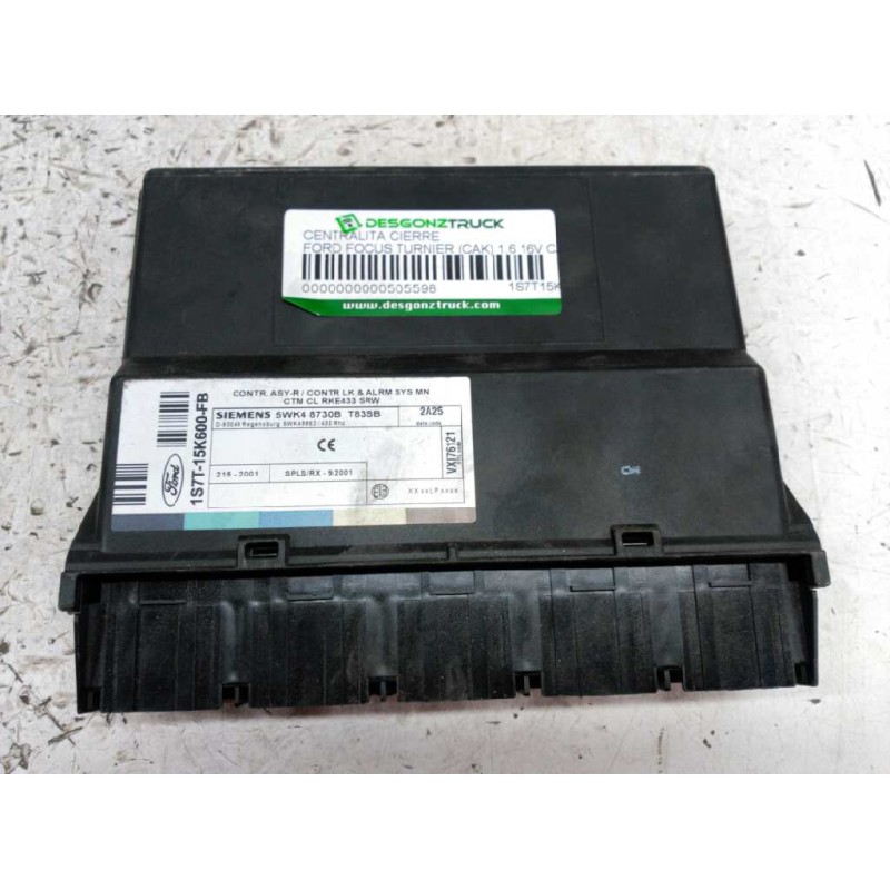 Recambio de centralita cierre para ford focus turnier (cak) 1.6 16v cat referencia OEM IAM 1S7T15K600FB  