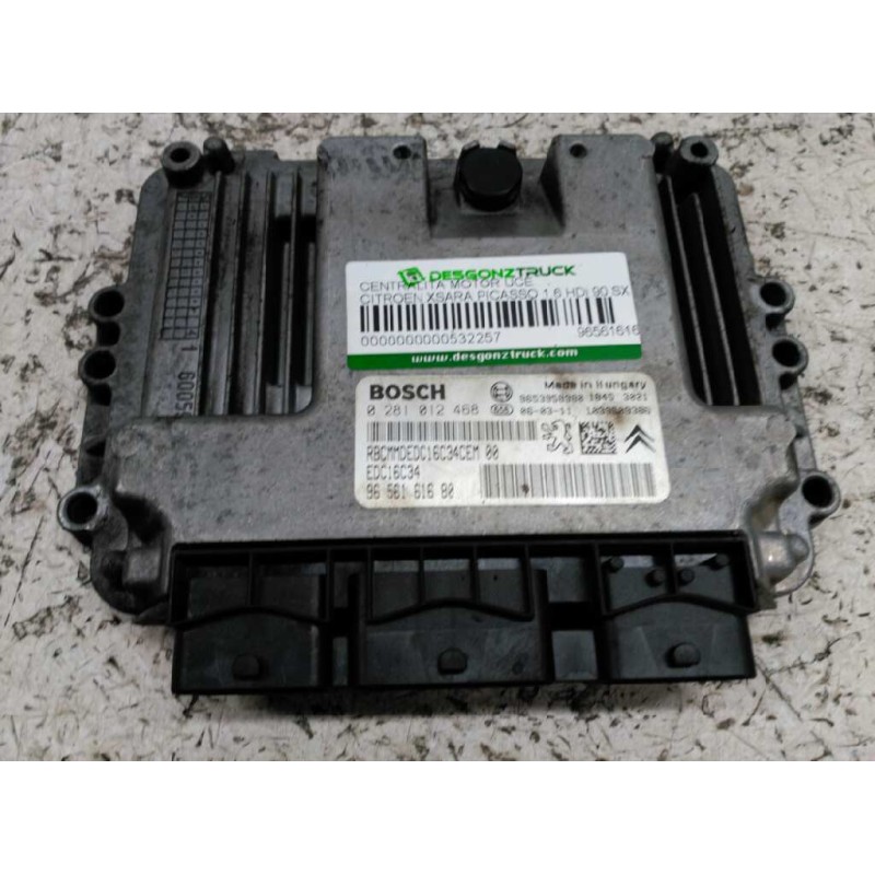 Recambio de centralita motor uce para citroen xsara picasso 1.6 hdi 90 sx top referencia OEM IAM 9656161680 0281012468 