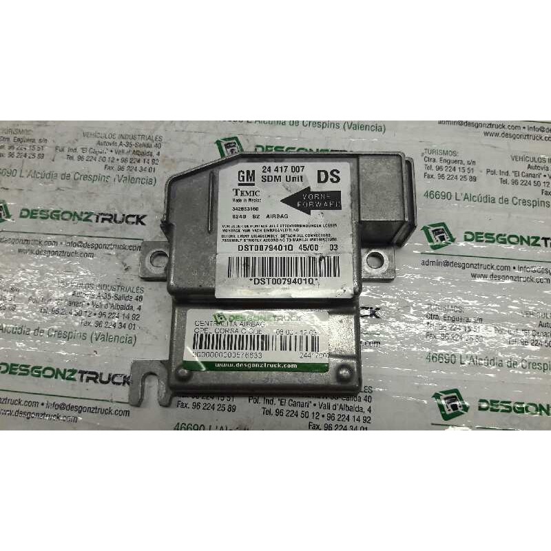 Recambio de centralita airbag para opel corsa c club referencia OEM IAM 24417007 342853160 