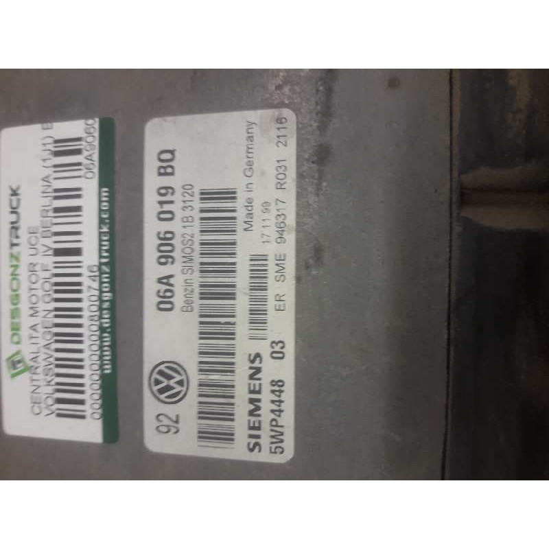 Recambio de centralita motor uce para volkswagen golf iv berlina (1j1) básico referencia OEM IAM 06A906019BQ 5WP444803 946317R03 - Negro 2