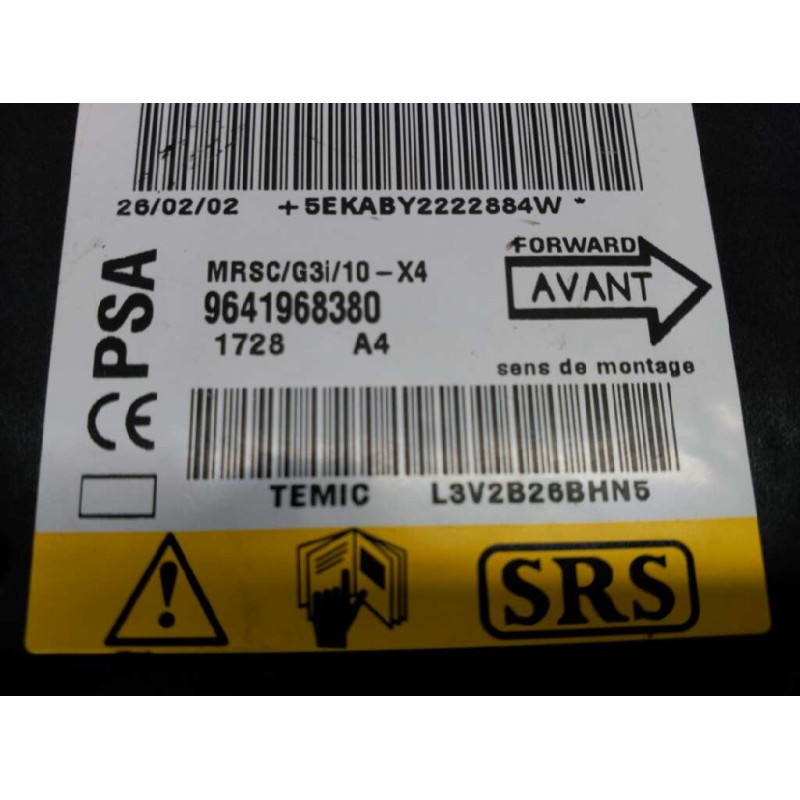 Recambio de centralita airbag para citroën c5 berlina 2.0 hdi sx referencia OEM IAM - Azul 2